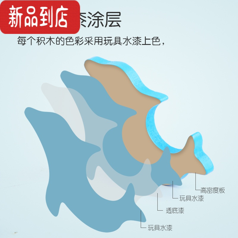 真智力木制拼图玩具恐龙动物水果立体拼板 2-3岁男女孩儿童早教益智积木 数字款