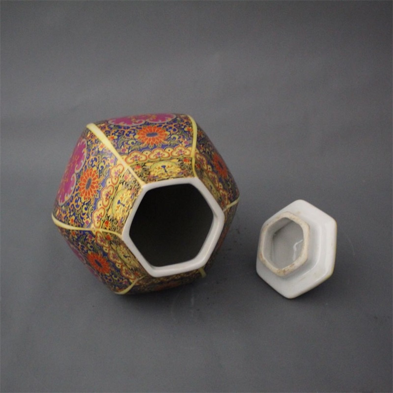 美帮汇景德镇仿古陶瓷珐琅彩花瓶家居装饰展柜摆件收藏做旧高清大图