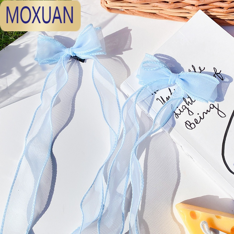 MOXUAN发带儿童飘带蝴蝶结发卡女童编发夹子韩国公主网红发夹顶夹发饰女
