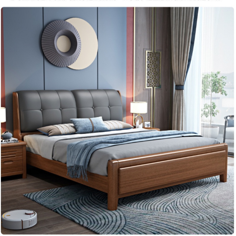 演发 木床+床头柜 1.5米 张高清大图