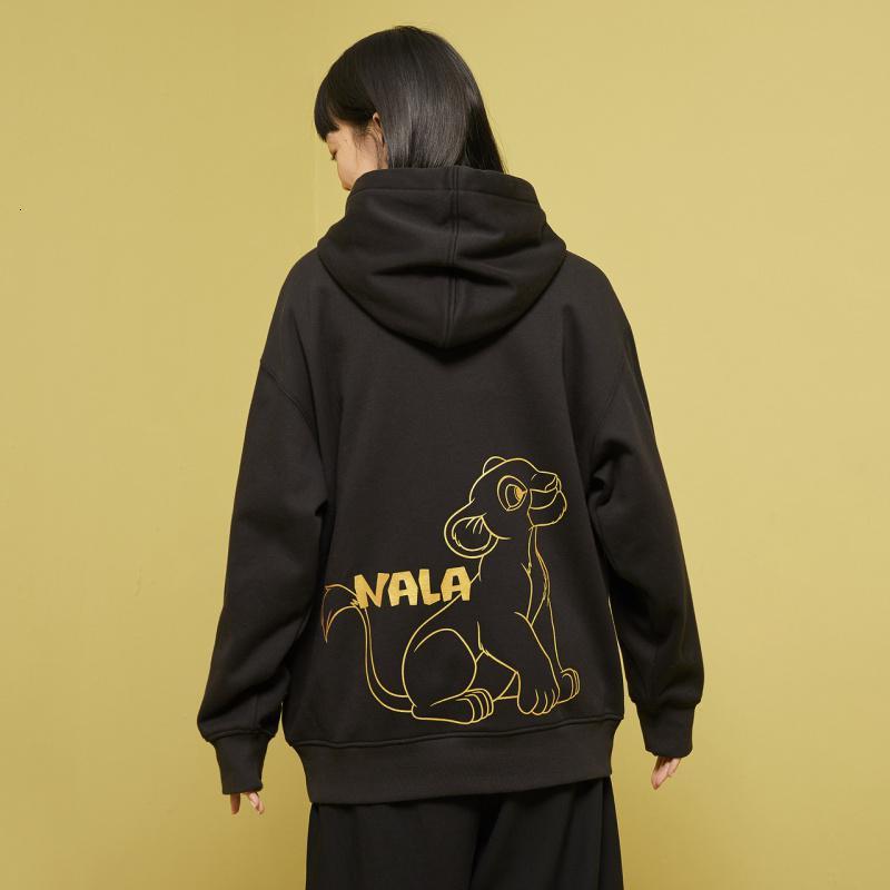 [1件3折价:79.5]美特斯邦威女MTEE狮子王情侣款连帽卫衣