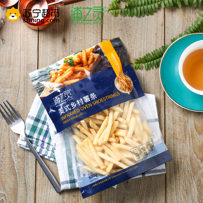 浦之灵 冷冻蔬菜 美式乡村薯条 300g 袋装 空炸锅细薯条