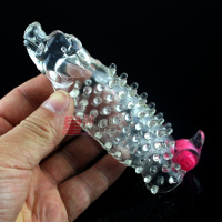 情趣用品震动水晶狼牙棒男用女用锁精环刺