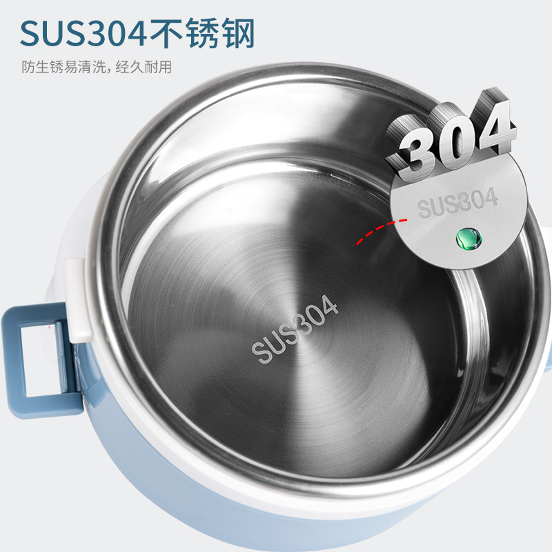 日本泰福高(TAFUCO)新品保温饭盒304不锈钢防溢叠叠乐发泡便携饭盒多层便当盒上班族学生 保温桶成人饭盒