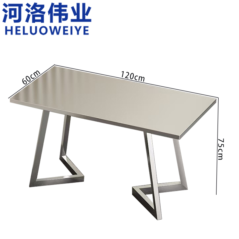 河洛伟业不锈钢餐桌高清大图