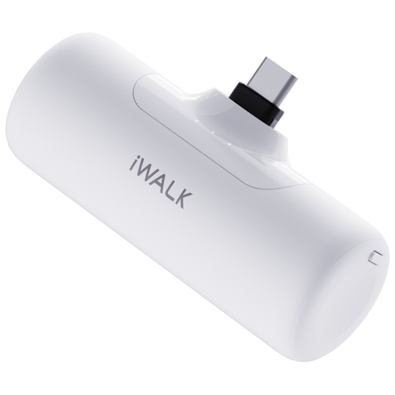 爱沃可/iWALK LPB4500C 4500毫安15W快充尾插移动电源 白色