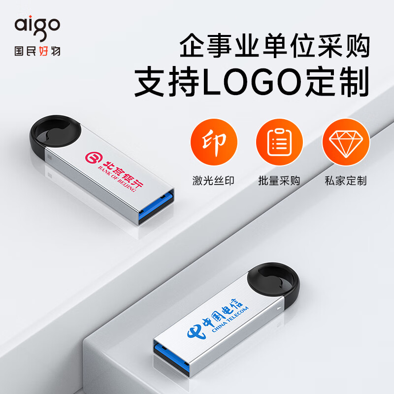 爱国者 (aigo)32GB USB3.2 微笑U盘 U313 银色 精巧闪存高清大图