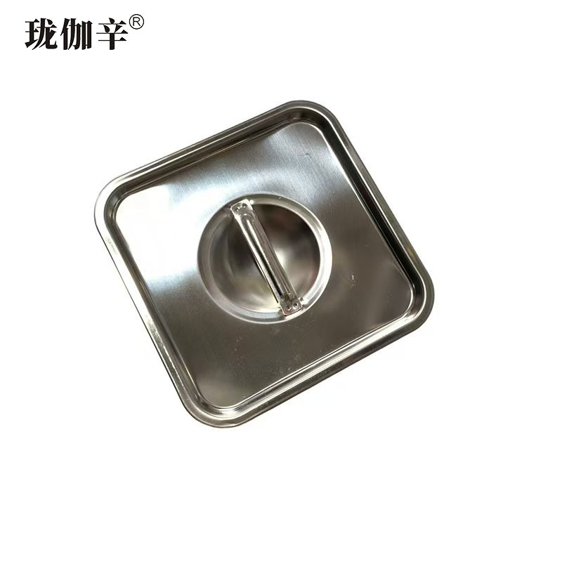 珑伽辛 不锈钢带盖方形味盅调料盒 20*20*14cm/个高清大图