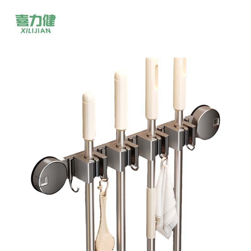 喜力健 吸盘拖把夹 白色-52*6CM 个高清大图