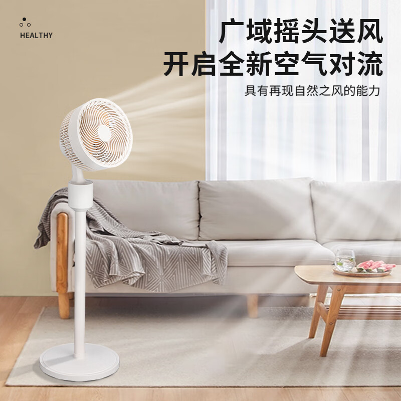 SEEDEN 空气循环扇家用台式电风扇办公室轻音遥控摇头台扇西点循环扇8寸立式空气循环扇XD-1858FB