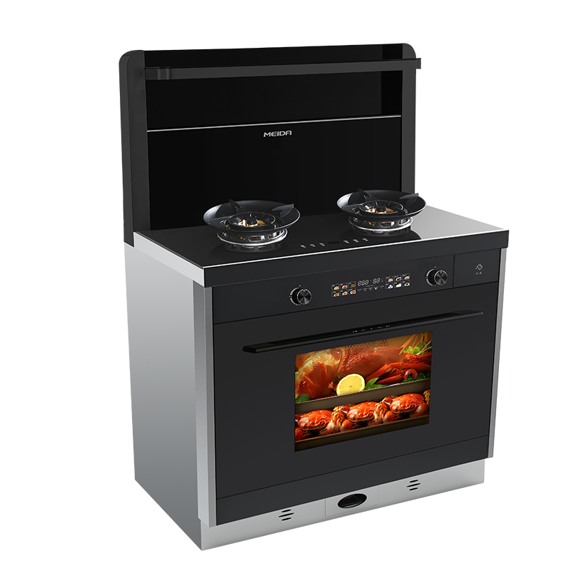 美大MEIDA蒸烤一体集成灶X80-ZK(MD2XZK) 5.0kW大火力 恒温置物台 触控操控 自清洁 天然气高清大图