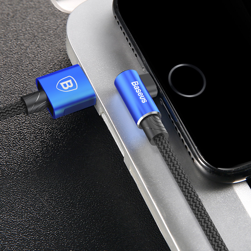HIGE/苹果快充数据线MVP弯头数据线手机充电线 适用于iPhoneX/8/7/6s plus游戏专用 红色 3米