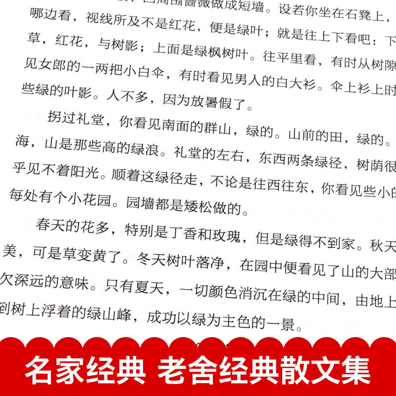 [正版]老舍经典散文集又是一年芳草绿中国当代文学精选青少年中小学生青少年课外阅读书籍老舍经典作品全集老舍的书老舍小说全高清大图