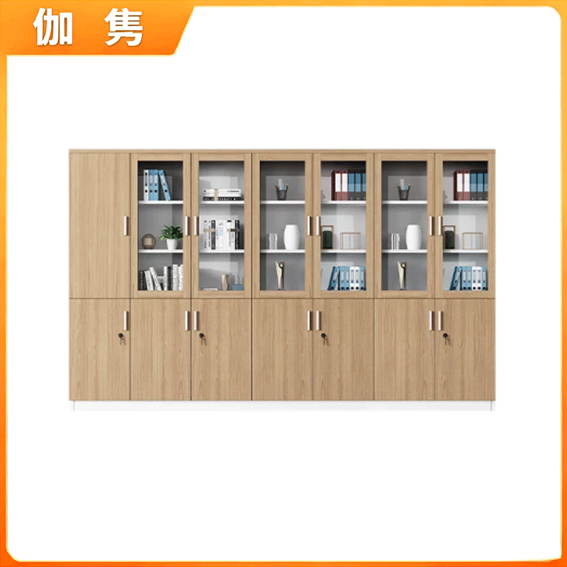伽隽 七门书柜 2800*400*2000mm 个高清大图
