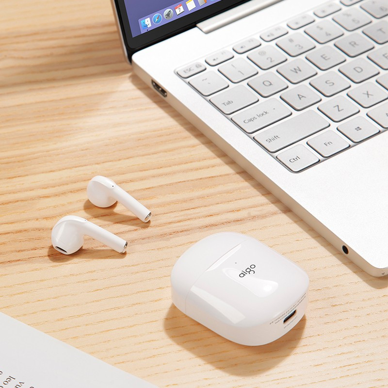 aigo爱国者t50真无线蓝牙耳机通话音乐降噪半入耳游戏运动跑步耳机