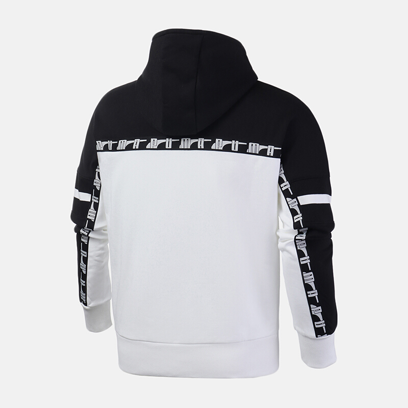 PUMA彪马男装2019新款运动服休闲连帽针织卫衣595880 59588002彪马白