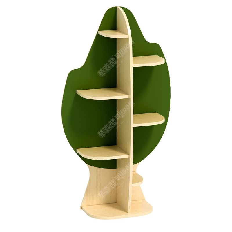 树木造型挂墙书柜 - 单树丛高清大图