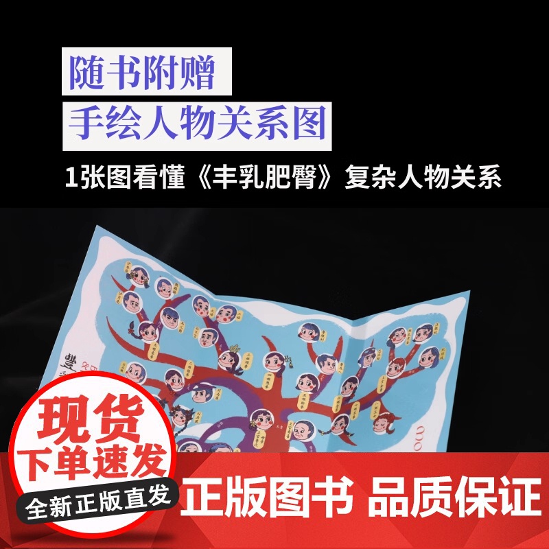 丰乳肥臀纪念珍藏版布面精装质感函套手绘插画全彩内页顶级用料藏品质感附赠手绘人物关系图莫言 纪念珍藏版献母亲的史诗高清大图