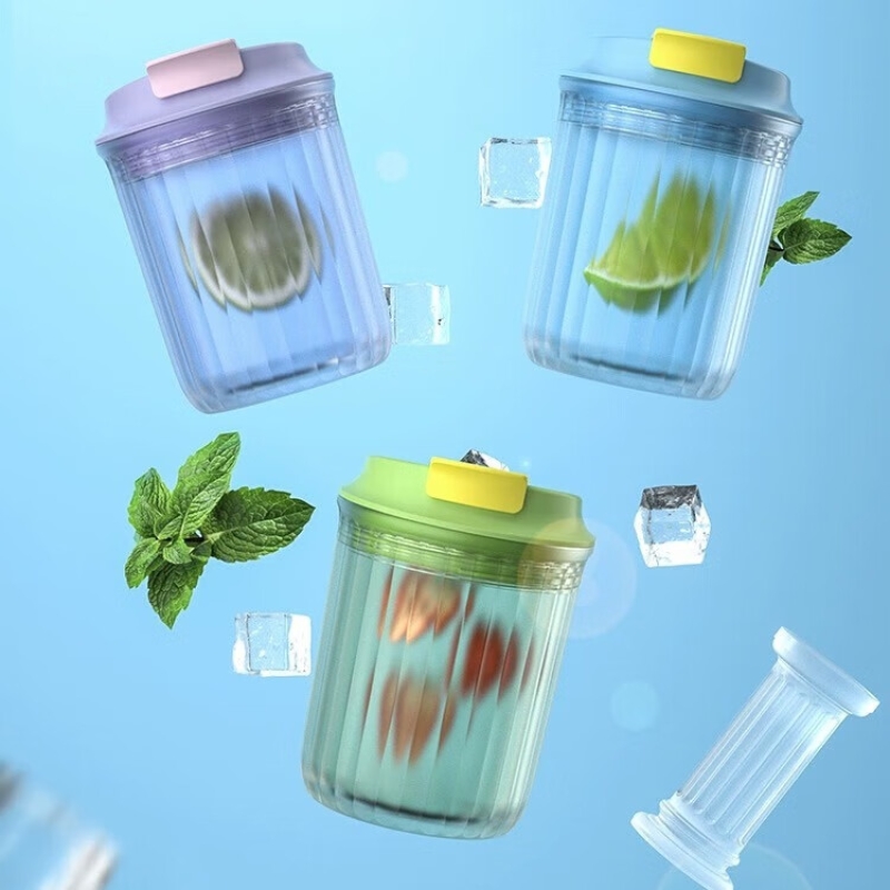 哈尔斯tritan塑料杯女生高颜值办公室随行咖啡水杯子360ml HTR-360-112葡萄紫 360ml高清大图