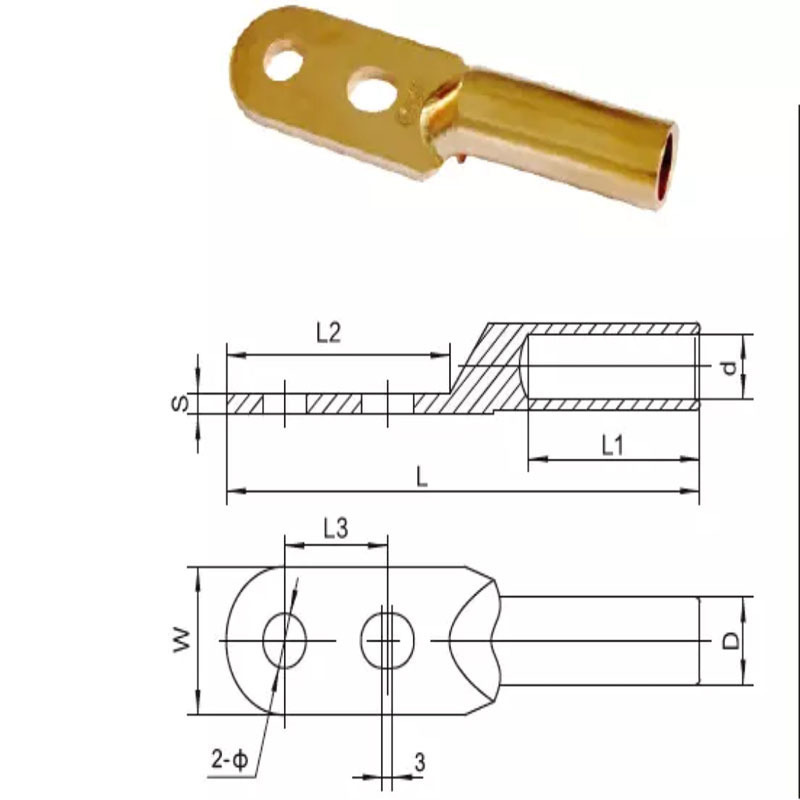 双孔铜接线端子DT-50²