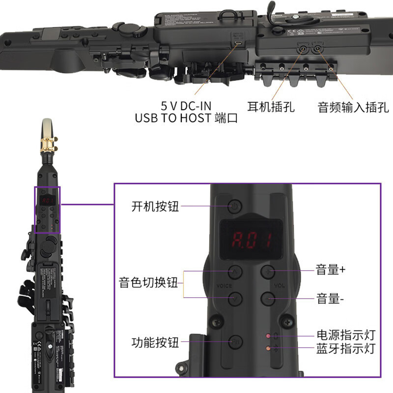 雅马哈(YAMAHA)YDS-150 电子萨克斯电吹管乐器+音箱THR30IIA+ 标配大礼包