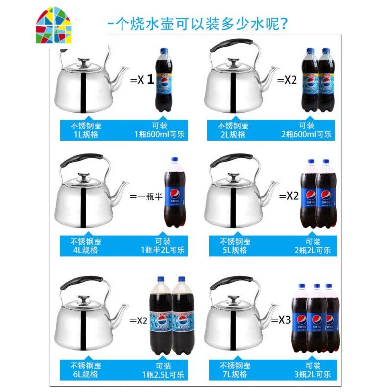 加厚不锈钢烧水壶鸣音笛煤气电磁炉大容量家用开水壶小茶壶 FENGHOU 5L美式加厚鸣音图片
