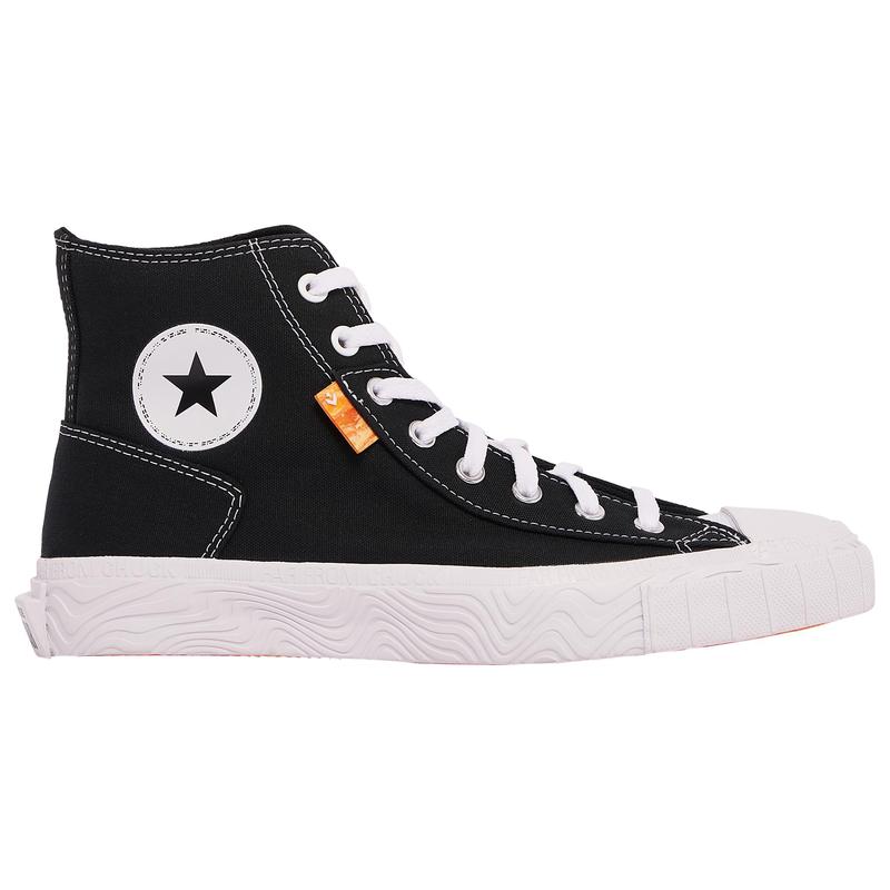 匡威(CONVERSE)高帮帆布复古未来感厚底拼接星星魔术贴板鞋男