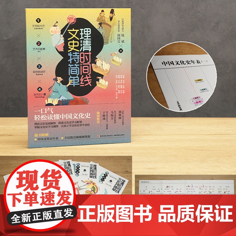 少儿-理清时间线 文史特简单全4册理清中国文化发展脉络搭建文化史学习框架读懂中国文化史文化常识文化史中国文化文学常识高清大图