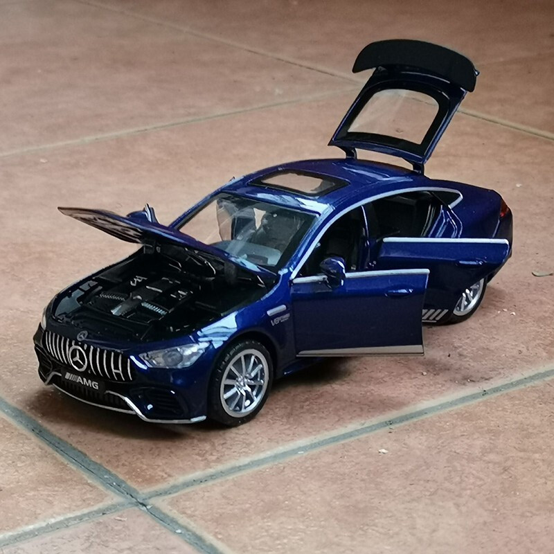 嘉业132奔驰大奔amggt63s汽车模型6开门仿真合金回力玩具车摆件