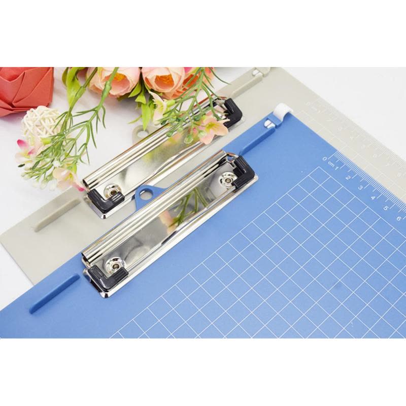 悠米 实色塑胶板夹 A4 平板夹 W05001B 蓝 单个装图片