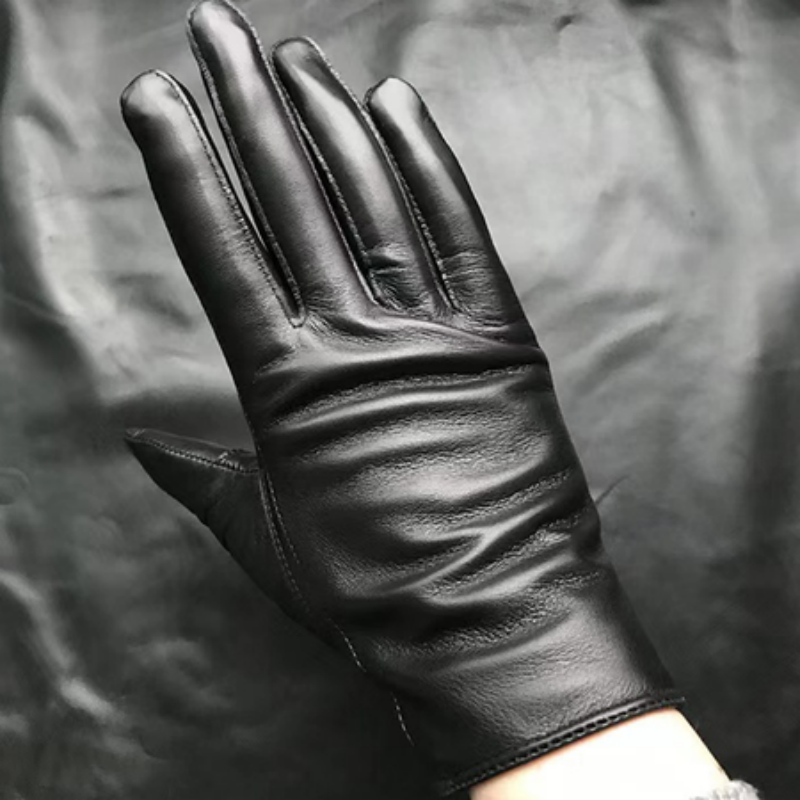 山之只 女式防寒山羊皮手套 XL 双高清大图