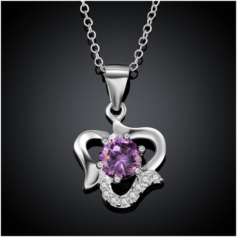 N517 Women Silver Necklace 镀925纯银女项链日韩版锁骨链潮人送女朋友七夕情人节礼物