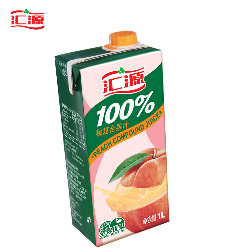 汇源 100%桃果汁1L*6盒 便携装高清大图