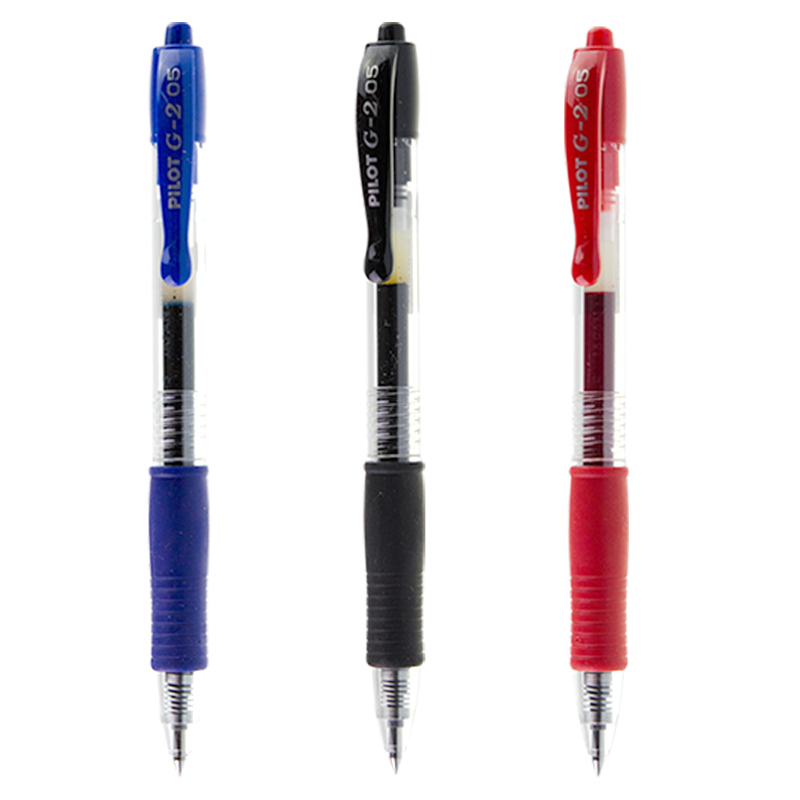 百乐(PILOT)BL-G2-5 按动中性笔 啫喱笔签字笔 黑色/蓝色/红色0.5mm