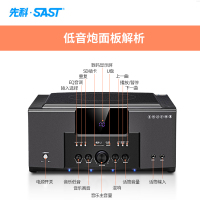 先科（SAST）A16家庭影院5.1 家庭KTV音响套装客厅电视音响 家用卡拉OK音响可壁挂 数字传输光纤同轴蓝牙连接U