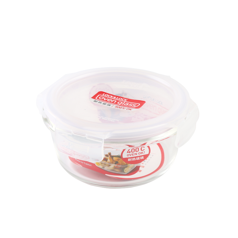 乐扣乐扣(Lock&Lock) 微波炉饭盒 耐热玻璃保鲜盒 四面锁扣格拉斯 LLG831(650ML)高清大图