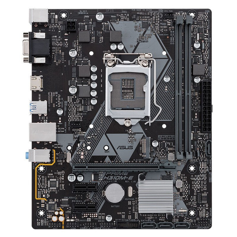 华硕(asus)prime h310m-e主板支持intel i5 9400f/i5 8400 cpu h310