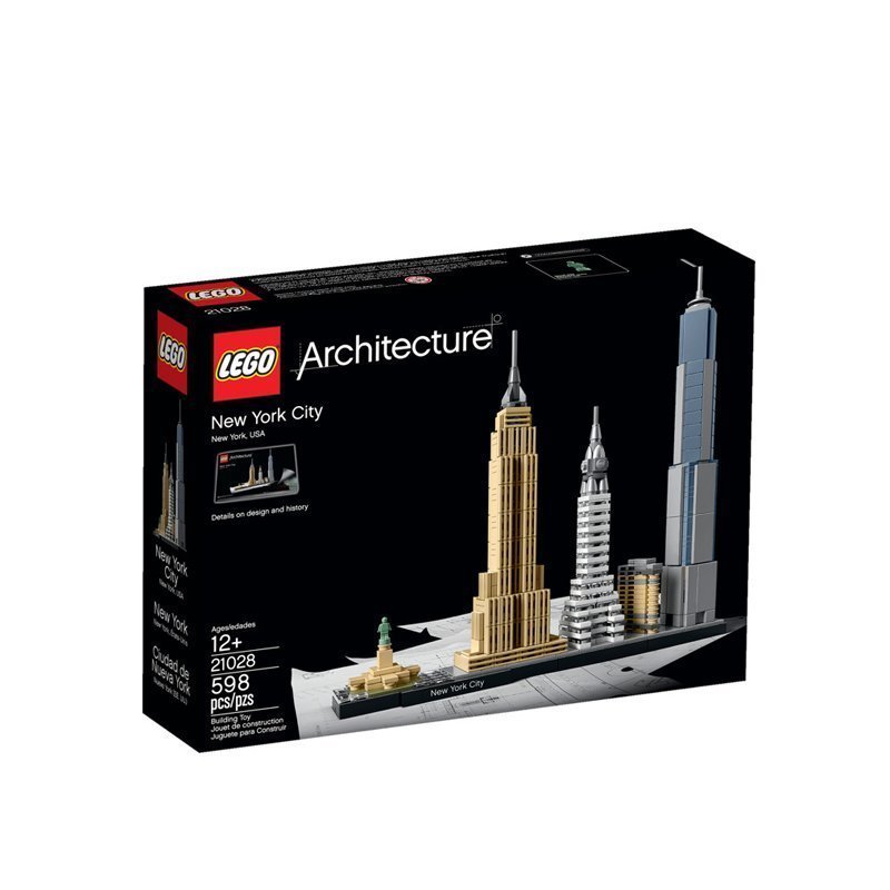 乐高(LEGO)建筑系列 纽约街景 21028 12岁以上 儿童积木拼装玩具塑料 200块以上
