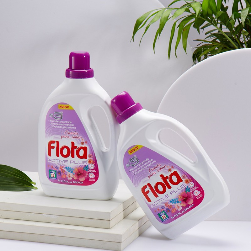 福洛得(flota)杀菌除螨花香洗衣液 抑菌除臭洁净柔顺 活性持久植物酵素 浓缩配方 2.75L