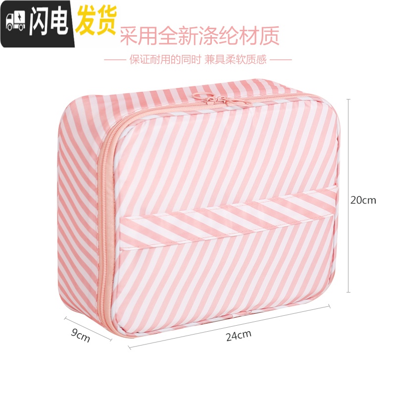 三维工匠网红化妆包ins风超火小号便携大容量化妆袋少女心洗漱品收纳盒收纳包高清大图