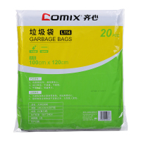 齐心L112大号垃圾袋20只 60*80cm家用办公 黑色垃圾袋 5个装