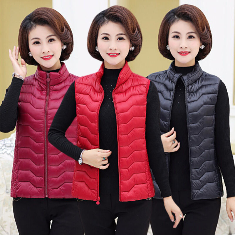 老年女马甲秋冬新款妈妈装大码女士坎肩冬季保暖棉袄外套秋冬必穿的