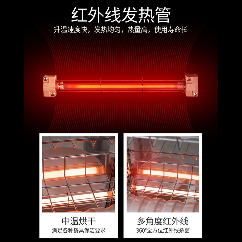 帅人SA-910LA29商用消毒柜 910升消毒碗柜 厨房商用立式消毒柜家用 台式碗筷柜 双门不锈钢