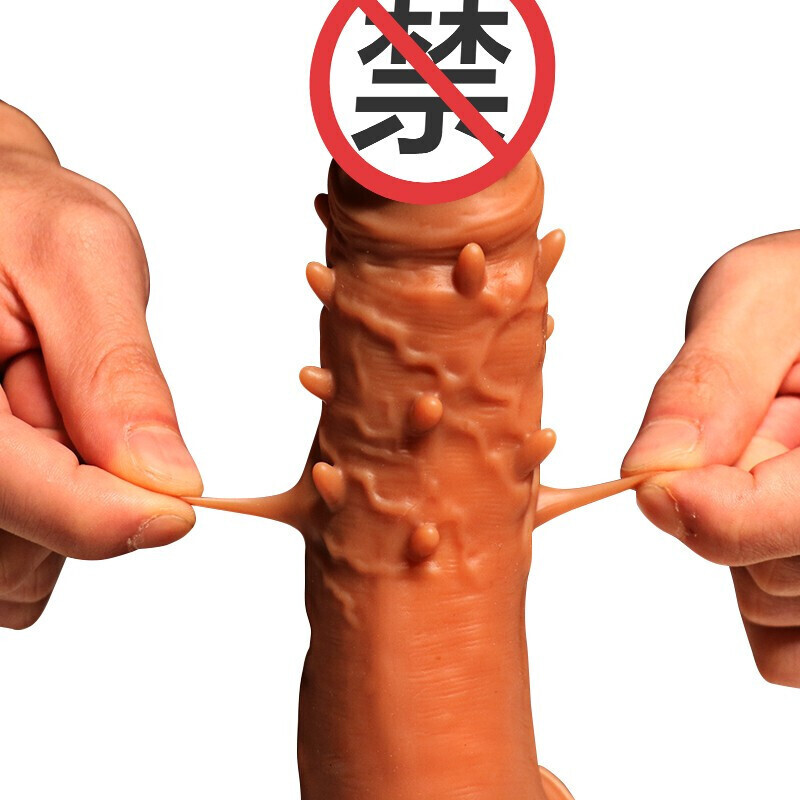 久爱 狼牙套男性 加长加粗锁精环房事时间环仿真阳具套套夫妻房事用品 另类玩具sm 倒刺狼牙震动款H总长164加粗1cm高清大图