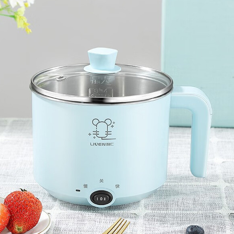 利仁电煮锅1L上蒸下煮多功能电煮锅不锈钢内胆宿舍锅LPHG-5高清大图