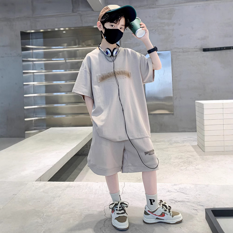 童装男童夏装套装2025新款儿童夏季短袖短裤中大童薄款帅洋气潮酷