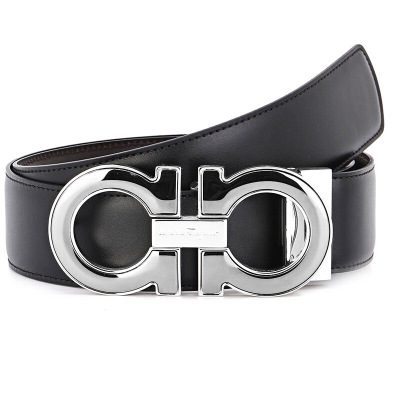 FERRAGAMO 菲拉格慕 男士牛皮双面板扣式皮带腰带 679494