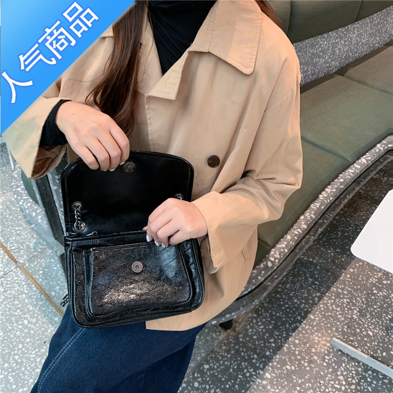 封后包包女包新款2022韩版大容量链条包感单肩斜跨包复古手提包潮女斜挎包