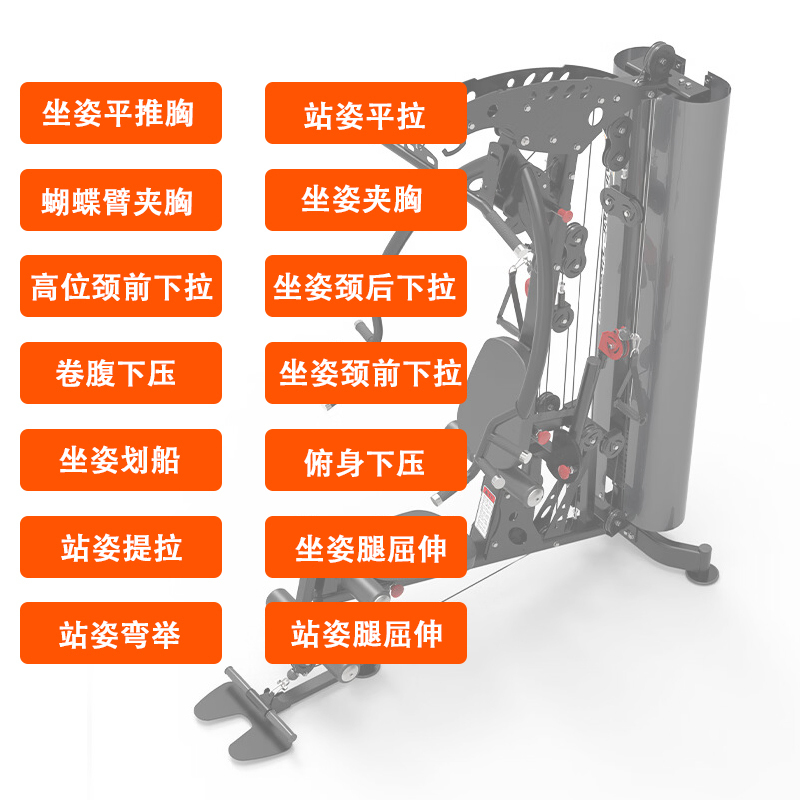 探仕狼 综合训练器运动器械健身器材豪华单方位综合训练器 ZD79