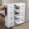 简易鞋柜经济型防尘多层组装家用省空间鞋架多功能简约现代厅柜 【送伞桶】1列5层靴柜
